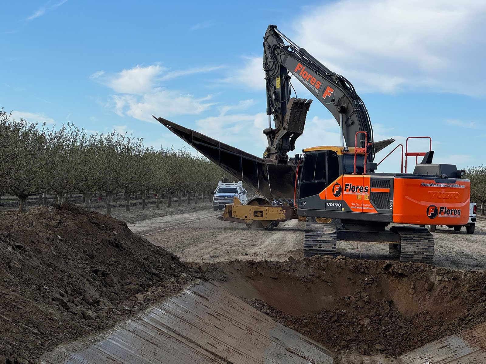 Utility trenching in Farmington, California