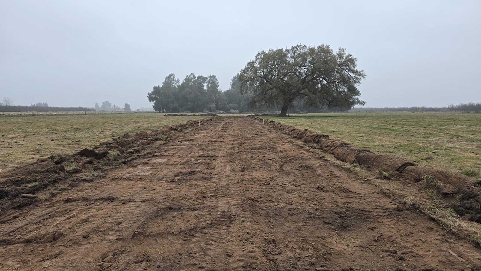 Utility trenching in Ripon, California